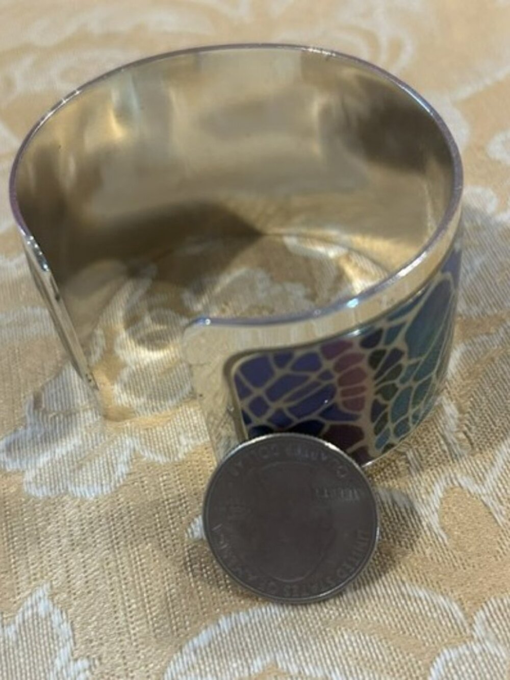 BRIGHTON Collectible “Pop Appeal” BUTTERFLY Silver Enamel Cuff BRACELET - Picture 11 of 11